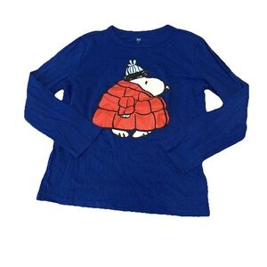 Snoopy Charlie Brown VTG Peanuts Kids Graphic Christmas Holiday Shirt Size M